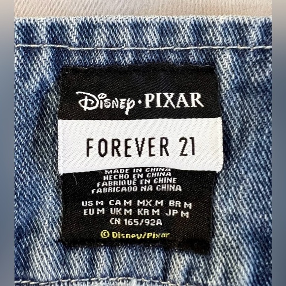 Disney Forever 21‎ Blue  Denim Overall Dress Sz Medium - Picture 10 of 10